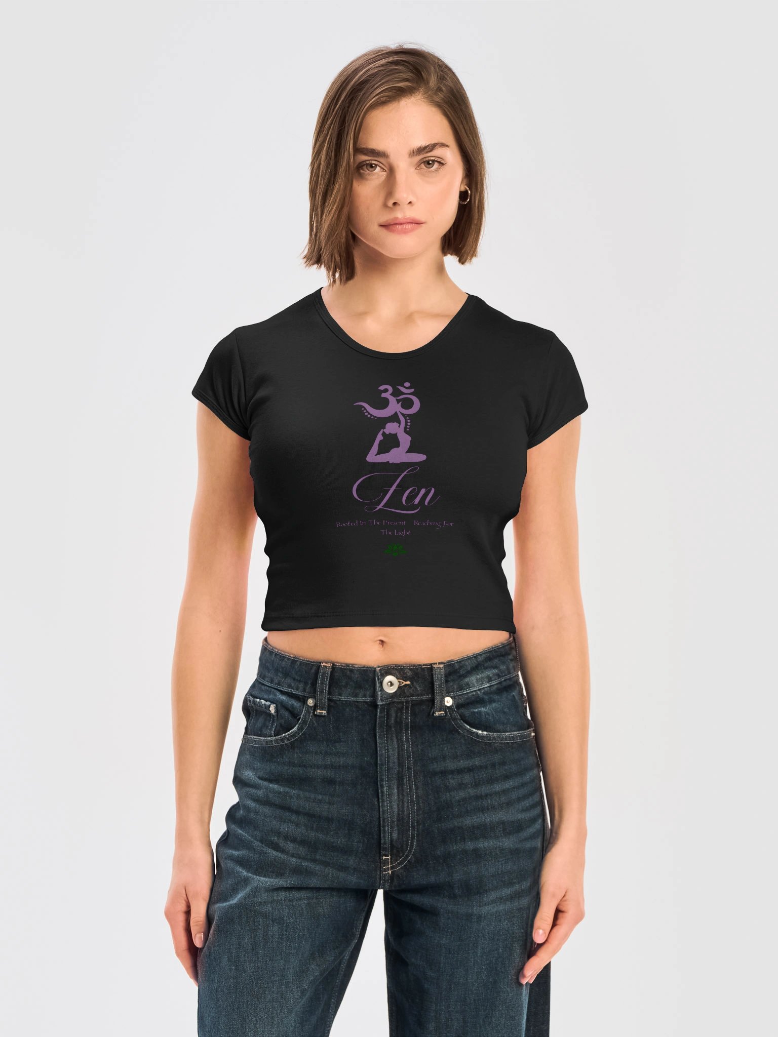 Zen Om Meditative Graphic Crop Tee product image (8)