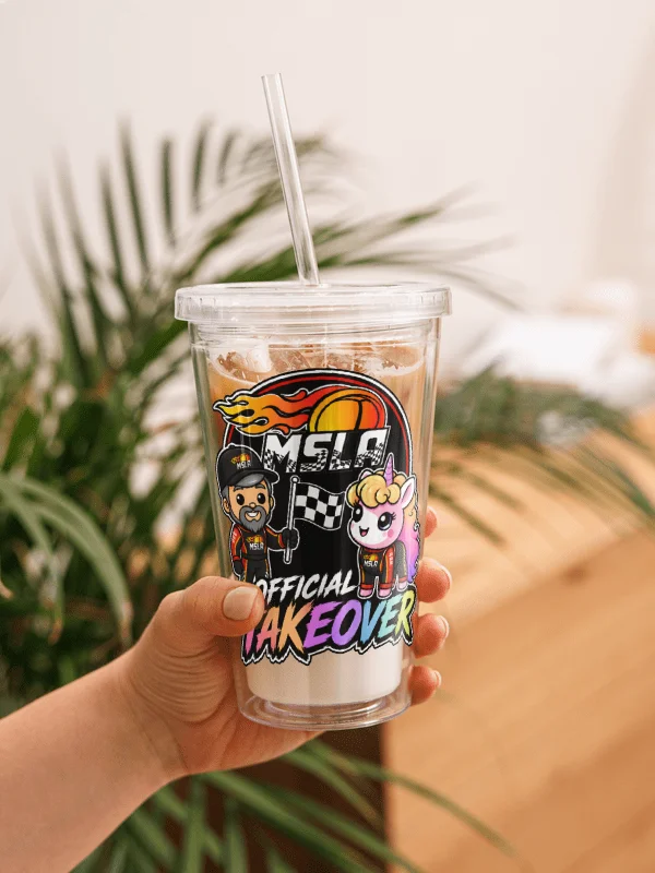 The Takeover - Double Wall Clear Plastic Tumbler product image (1)