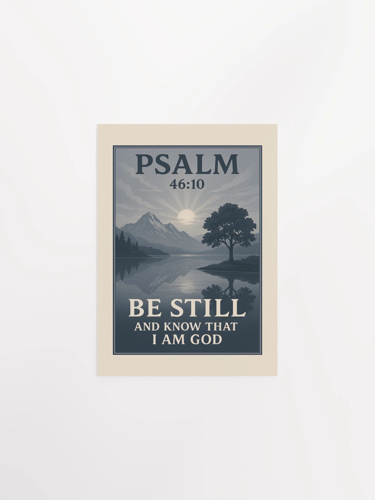 Psalm 46:10 Christian Poster – Be Still and Know That I Am God Scripture product image (3)