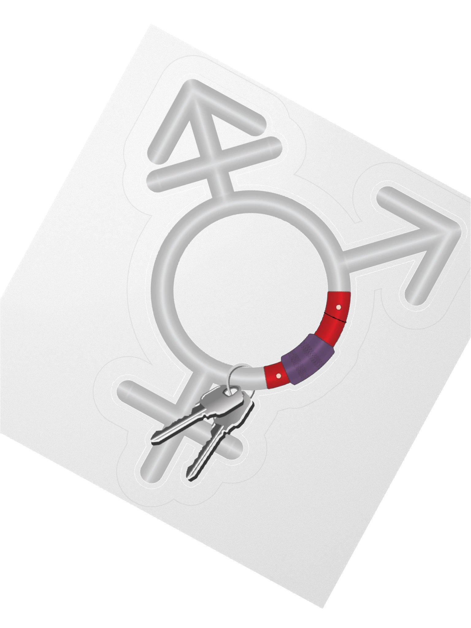 Transgender Symbol Carabiner Sticker product image (4)