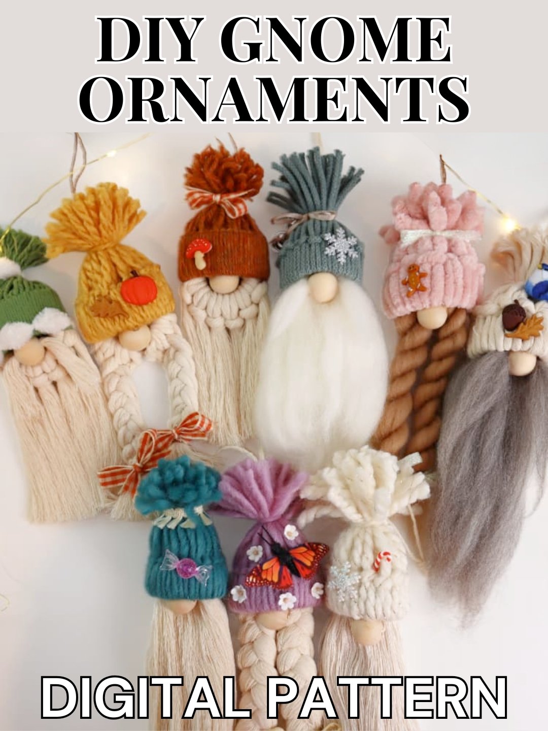 Macrame Gnome Ornaments Pattern (Digital PDF Pattern) product image (1)