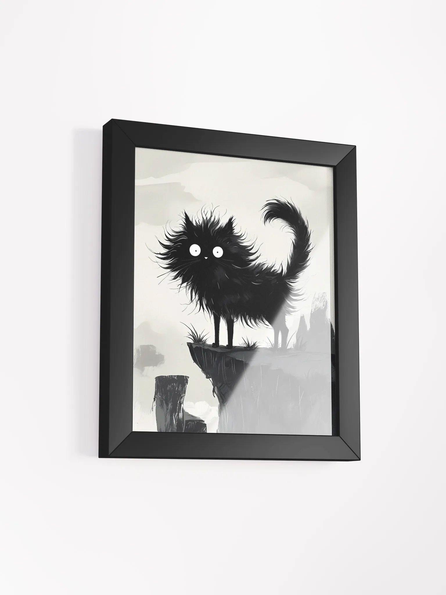 Whimsical Cat Drama Framed Poster product image (3)
