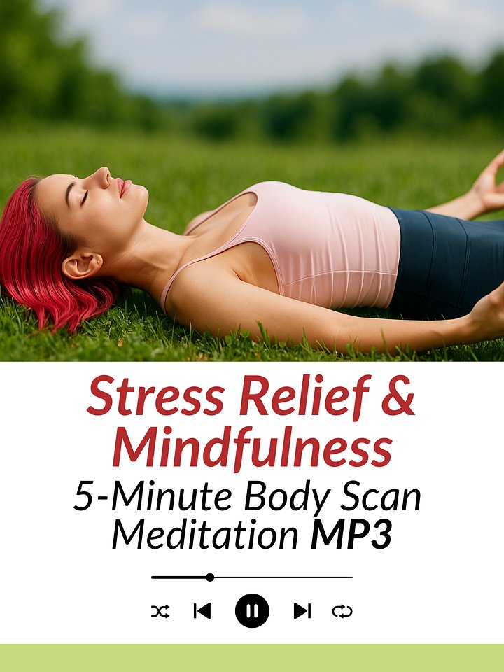 5-Minute Body Scan Meditation for Stress Relief & Mindfulness | MP3 Audio Download product image (1)