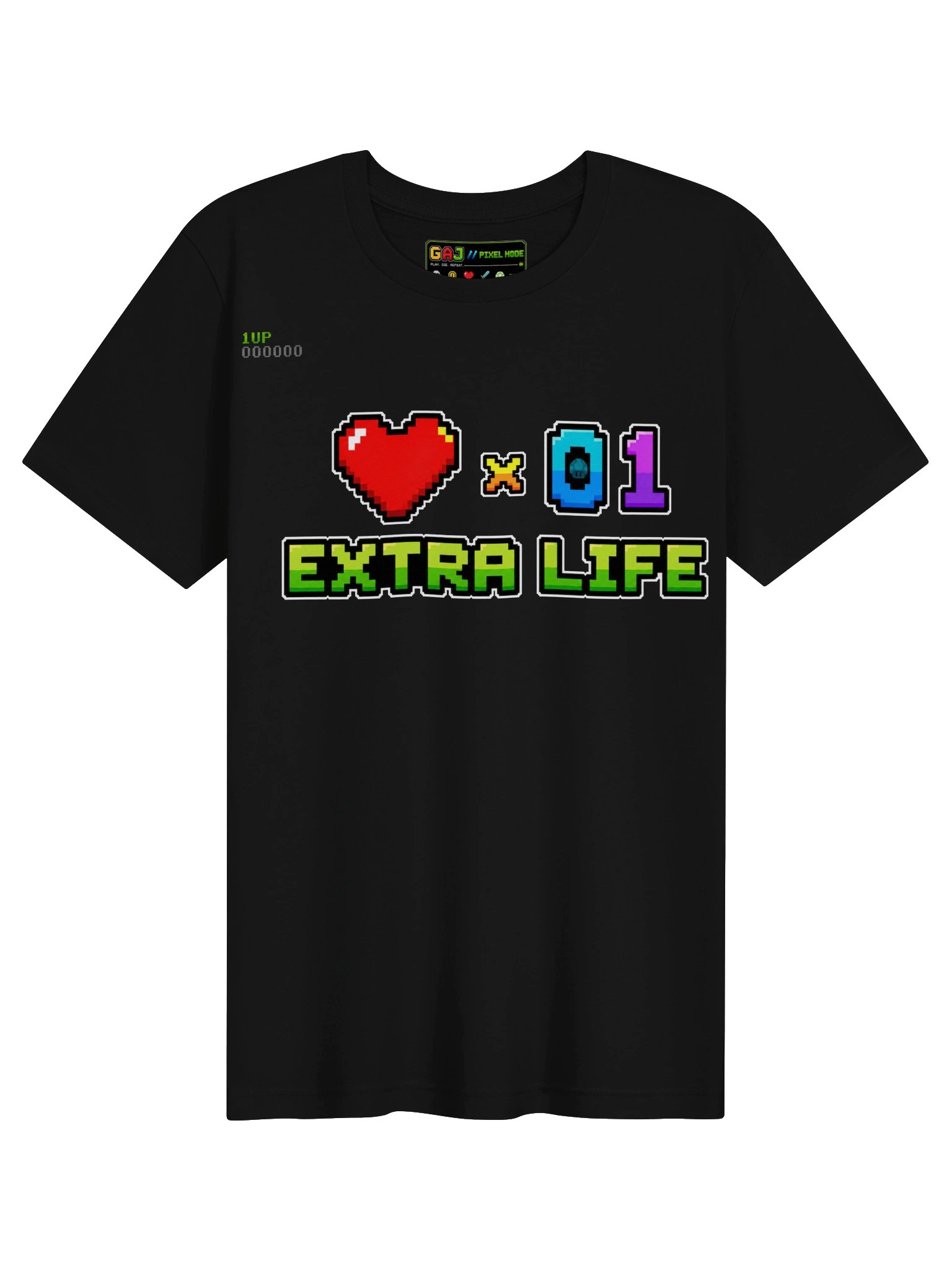 ❤️ Extra Life | Pixel Mode Gaming T-Shirt - SOFT COTTON - product image (1)