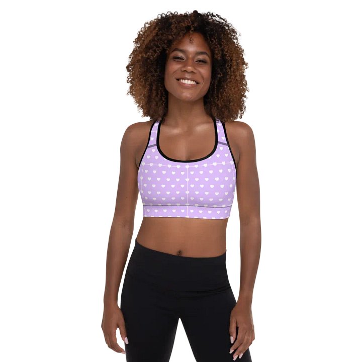 Pastel Heart Seamless Pattern Padded Sports Bra - V3 product image (2)