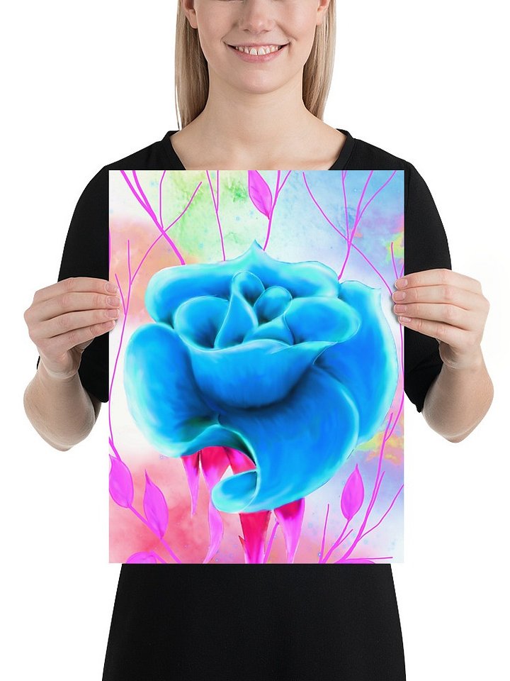 Blue Rose - Vibrant Matte Poster Print product image (2)