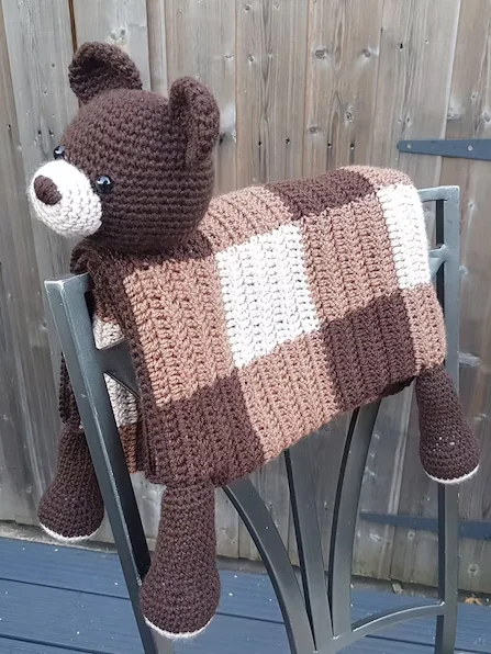 Woodland Bear Crochet Baby Blanket Pattern - Amigurumi Toy PDF Pattern - Crafting Happiness product image (10)