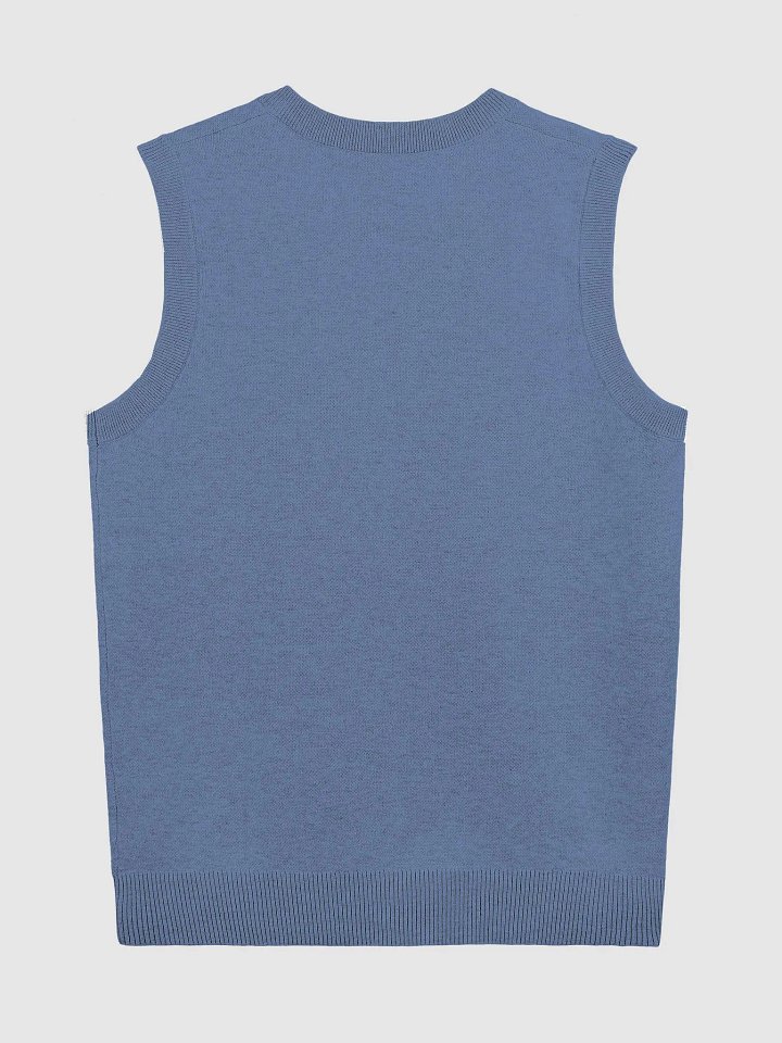 BUSY-BRAINED (lg. design, duotone blue) knitwear vest product image (9)
