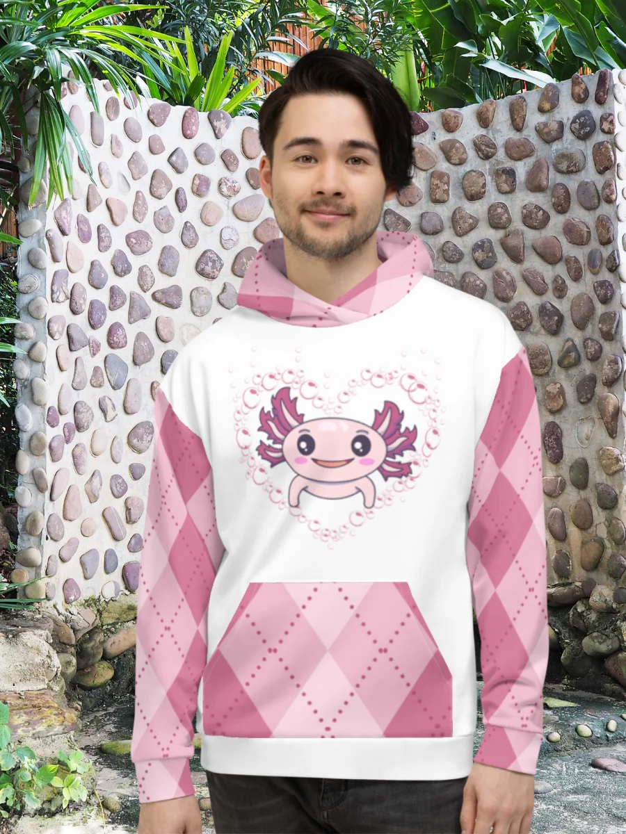 Pink And White Axolotl Hoodie product image (3)