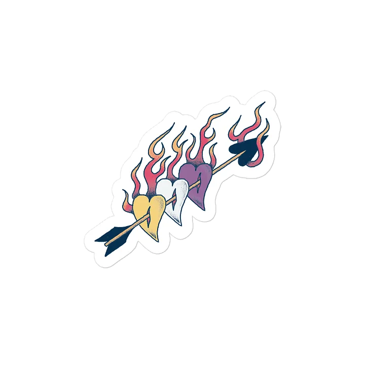 Nonbinary Pride Hearts Decal product image (1)