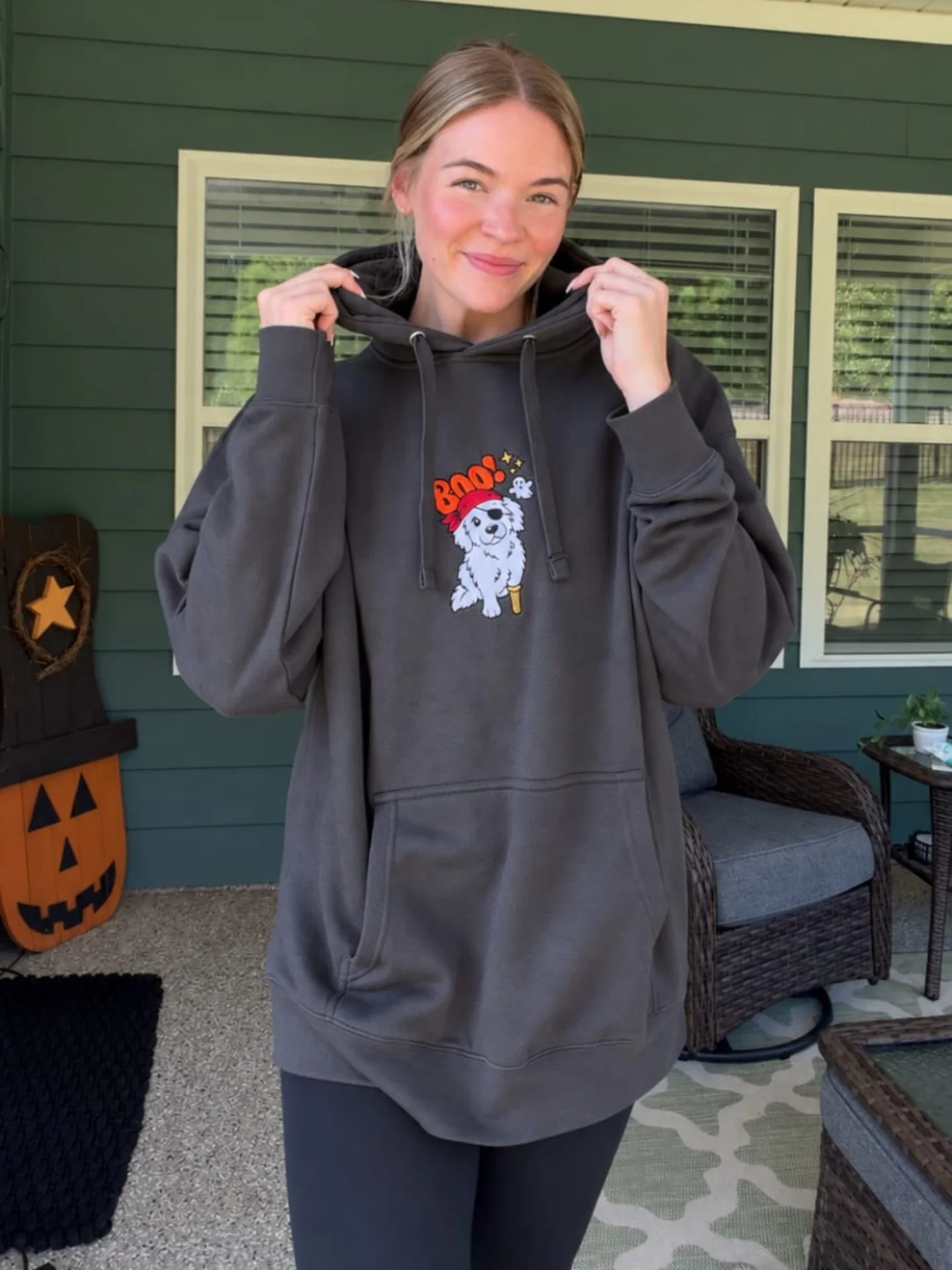 Custom Halloween Pet Embroidered Hoodie + Custom Sleeve Name product image (7)