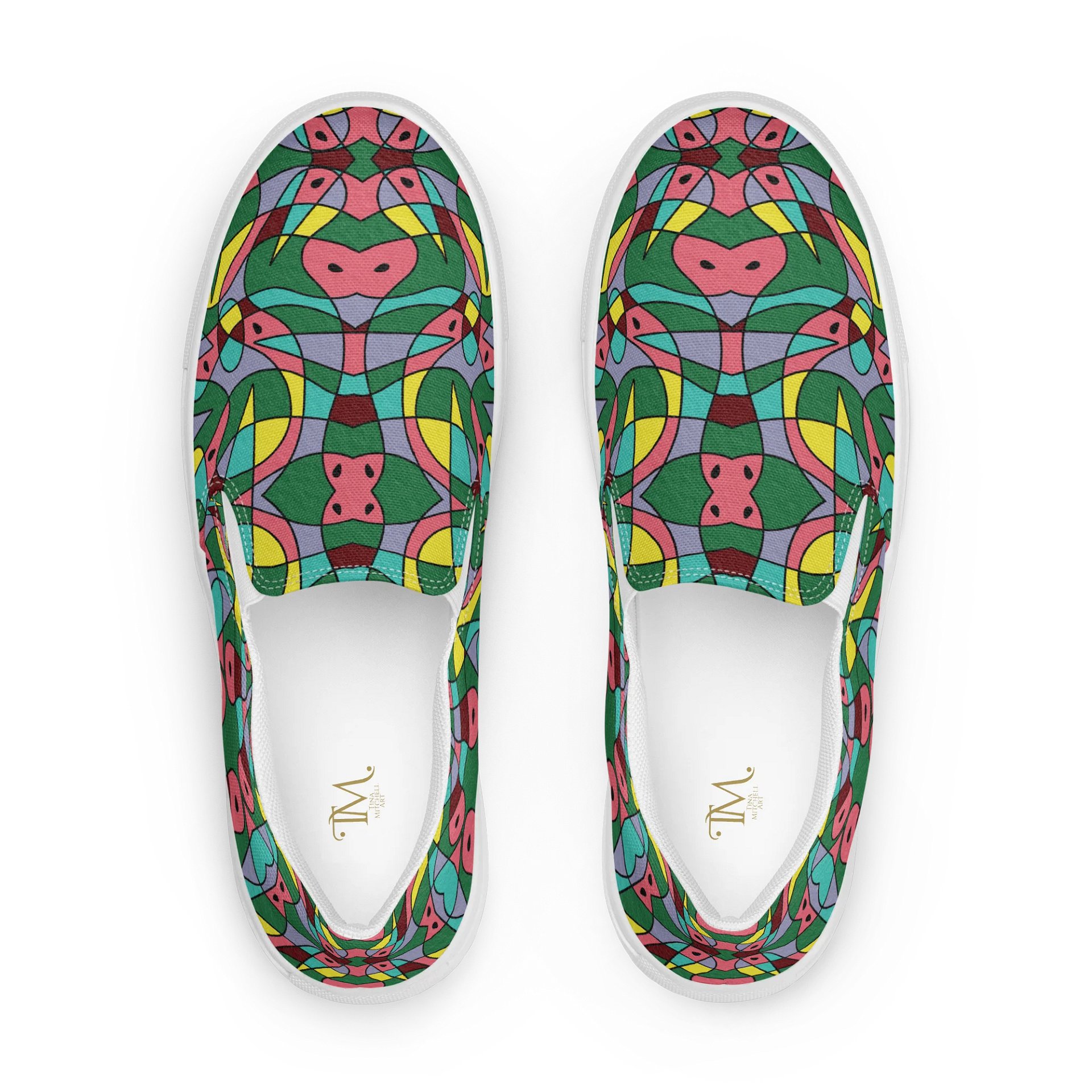Watermelon Bloom – Women's Slip-On Canvas Shoes product image (2)