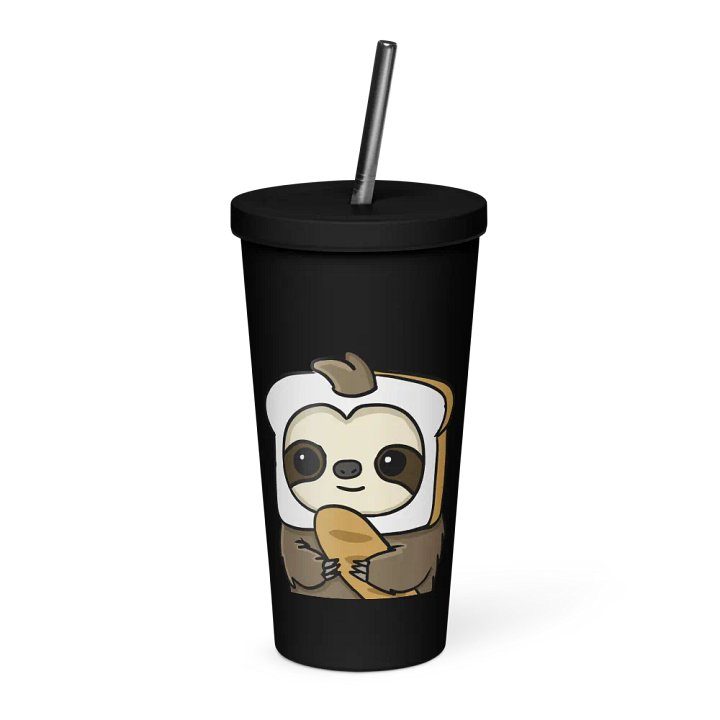 Insulated Tumbler with a Straw - Loaf product image (1)