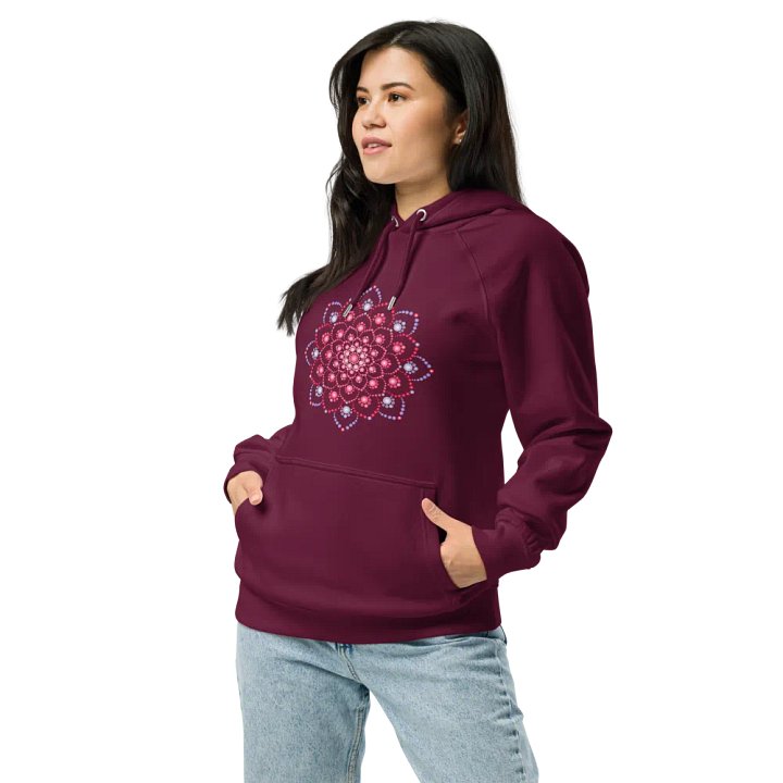Purple and Pink Dot Mandala Unisex Eco Hoodie product image (1)
