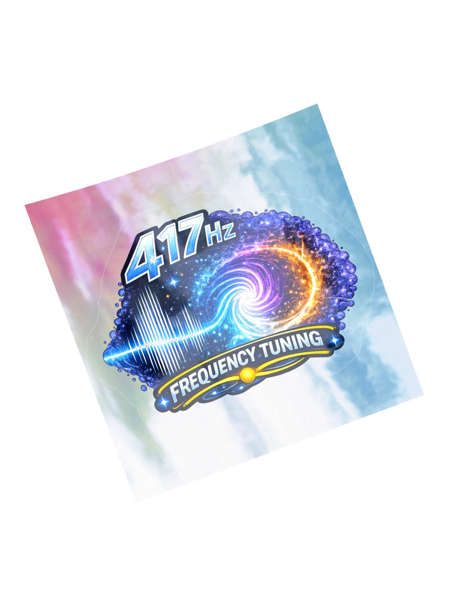 417 Hz Frequency Sticker on Holographic backing product image (13)