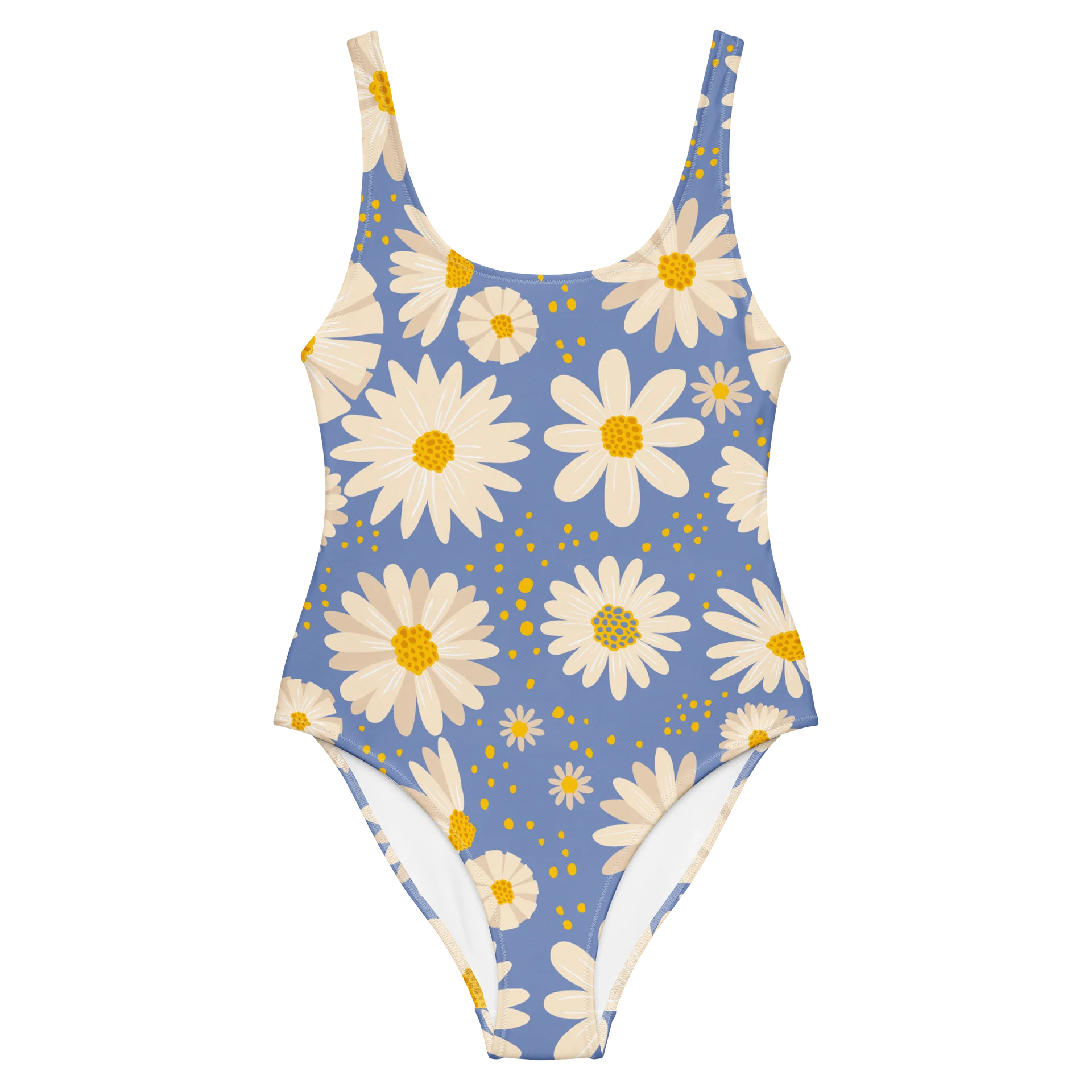 Blue Daisy Floral One-Piece Swimsuit product image (6)