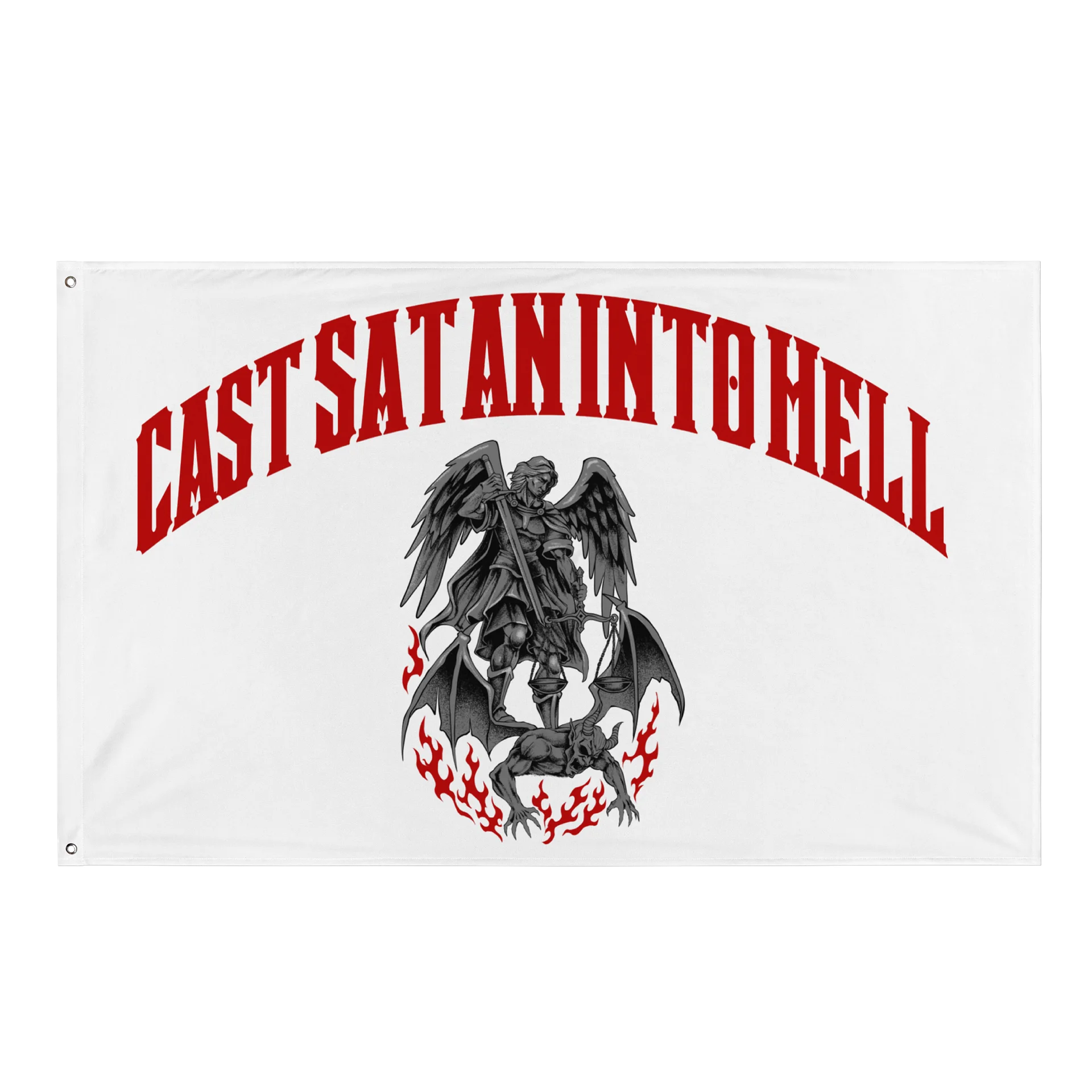 Cast Satan into Hell Metacore Saint Michael NEW - Flag product image (1)