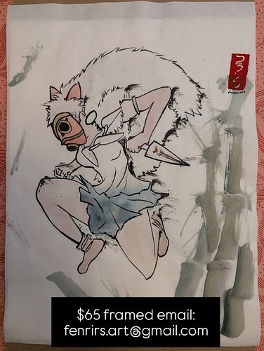 Some leftover art from my anime north display. All are framed and hand inked. I also do commissions, for any of these or a cu...