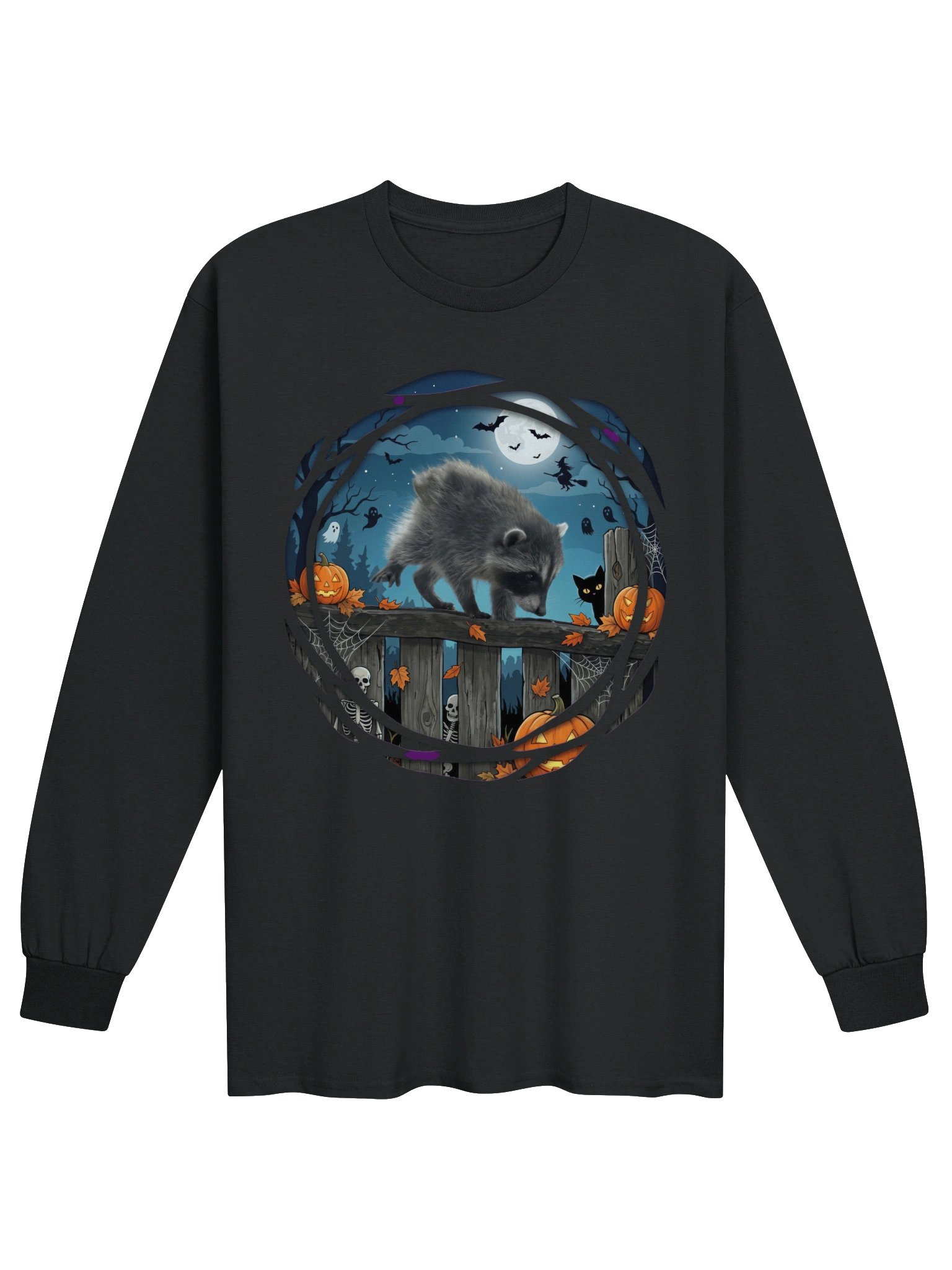 Jimothy's Halloween Full Moon Long Sleeve Shirt product image (3)