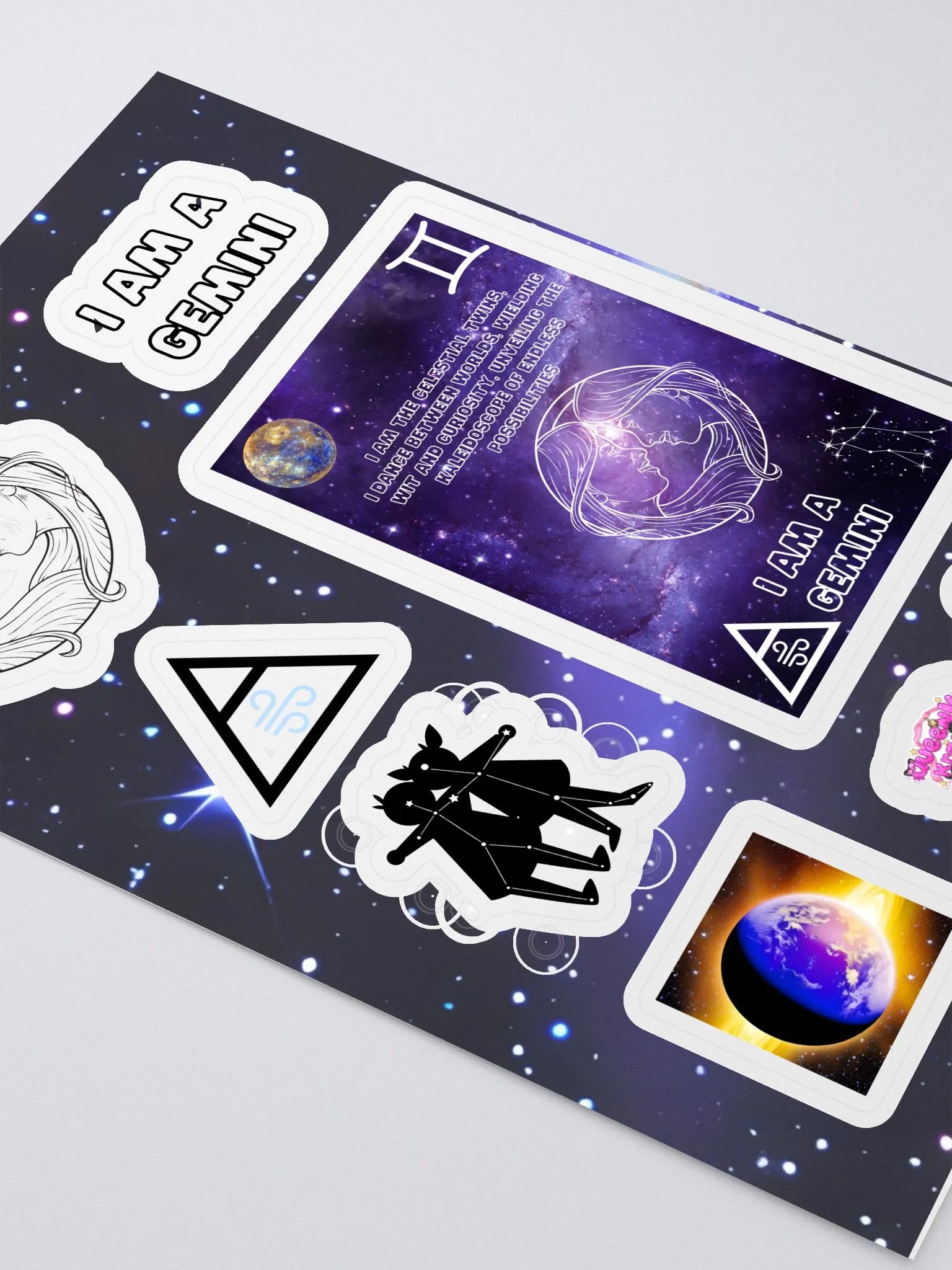 I am a Gemini Sticker Sheet product image (2)