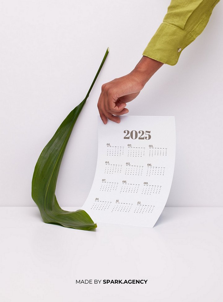 Minimalist Monthly 2025 Calendar Poster product image (2)