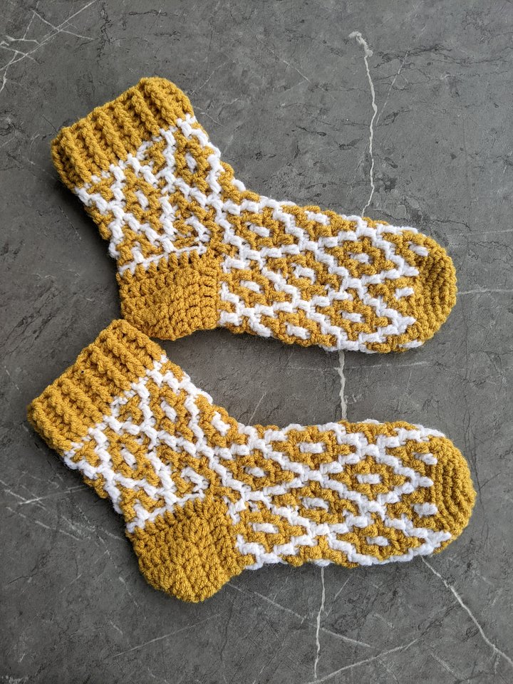 Crochet Mosaic Socks Pattern product image (2)
