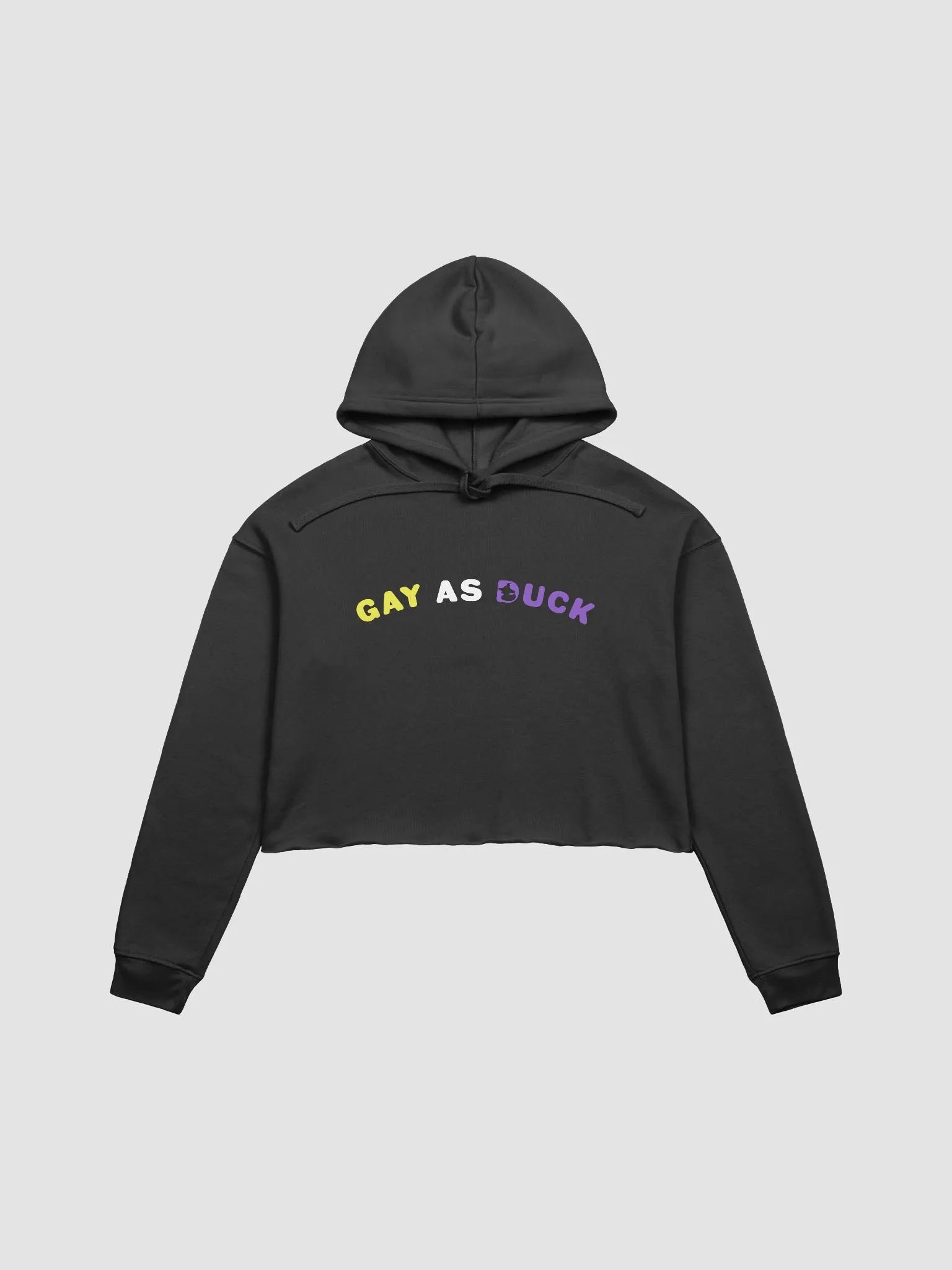 Gay As Duck Crop Hoodie - Enby product image (1)