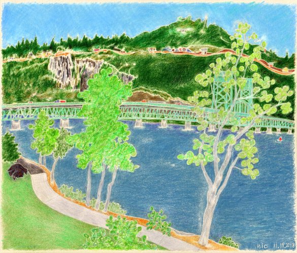 View 2 from the Hood River, Oregon Best Western 11.26.17 Print product image (1)