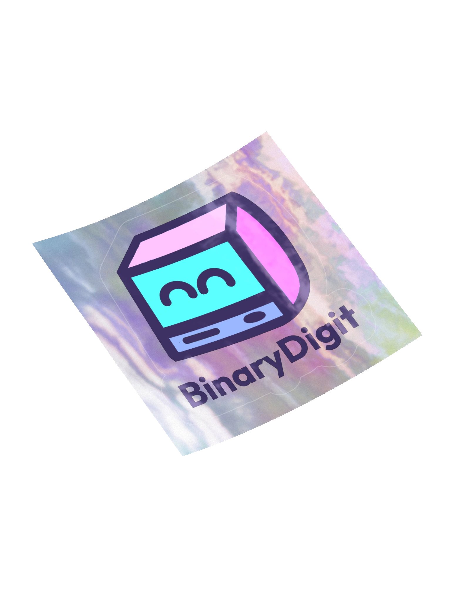 BinaryDigit Holograph Cube Sticker product image (4)