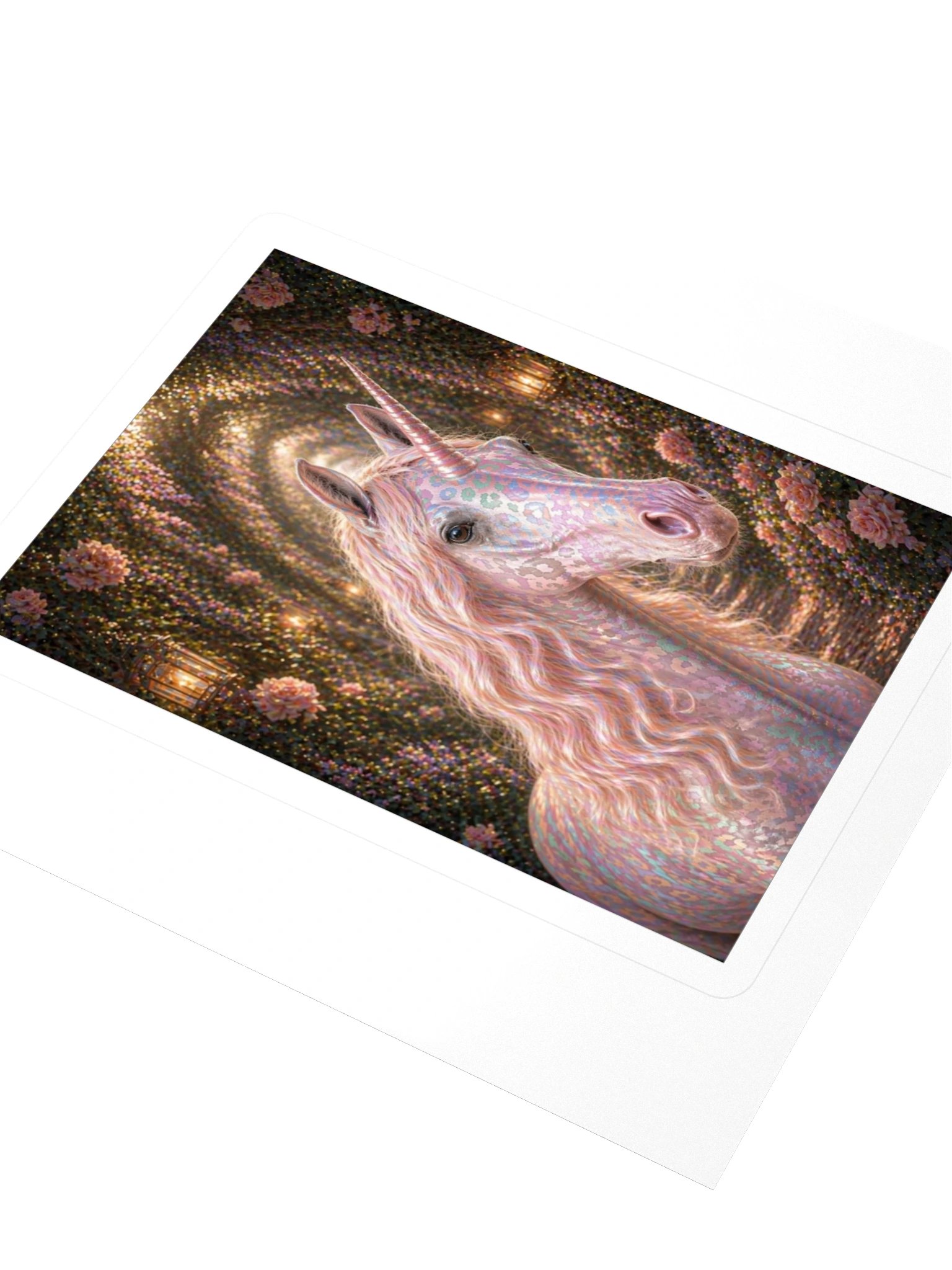 Iridescent Rose Garden Unicorn Sticker product image (3)
