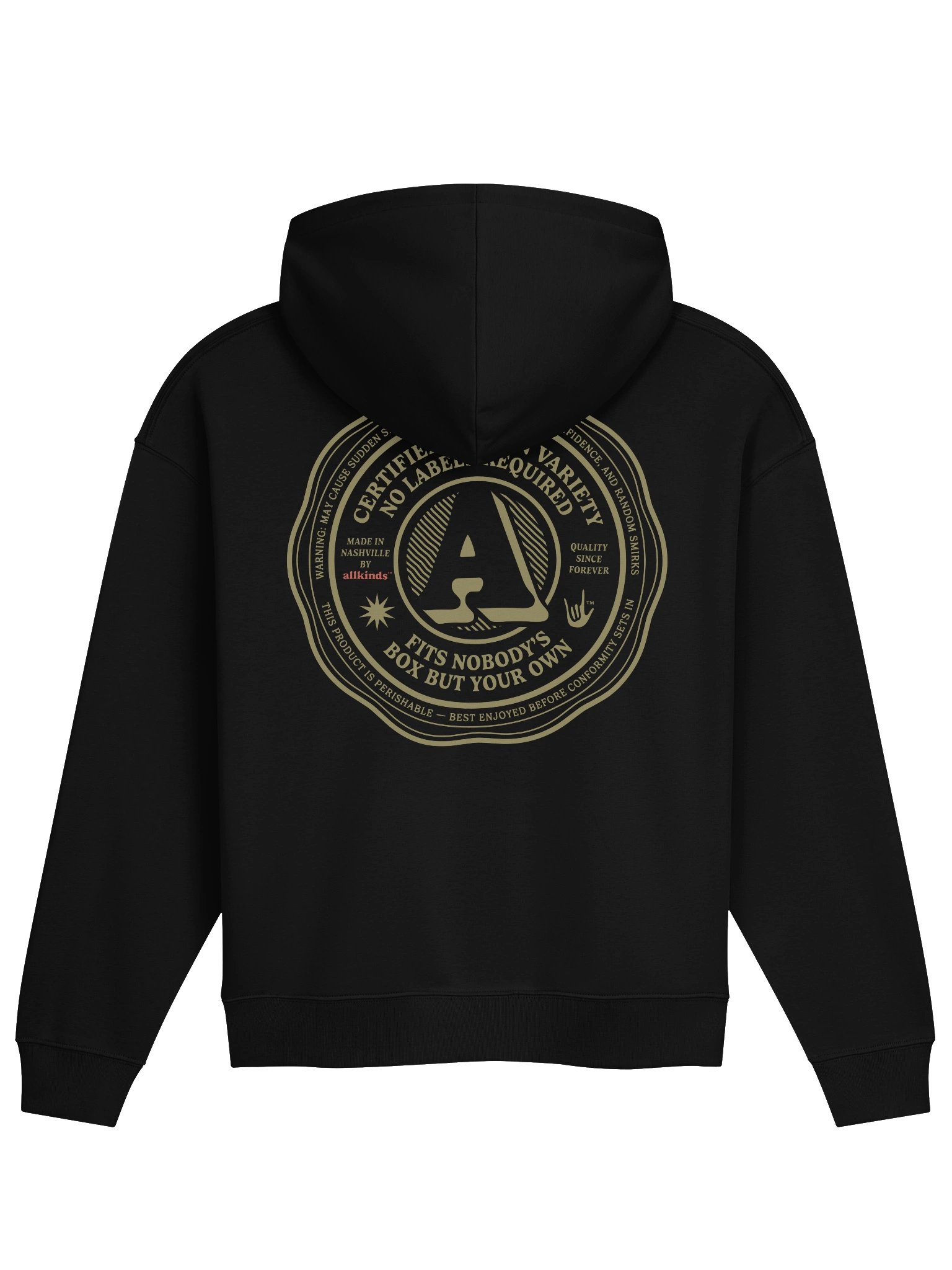 the 'labels' hoodie | double hit product image (2)