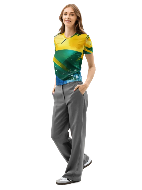 St. Vincent and the Grenadines - SVG Abstract Diplomat Print | Women’s Cotton Crew Neck T-Shirt product image (5)