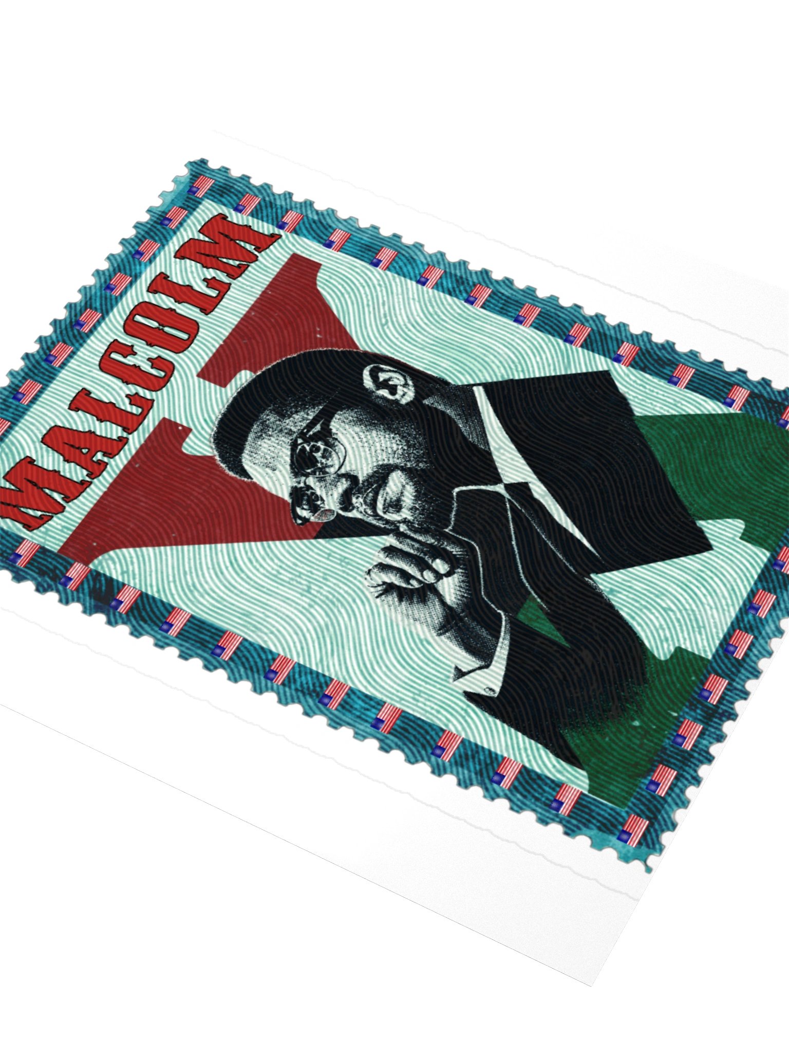 Malcolm X Vintage Postage Stamp Sticker product image (7)