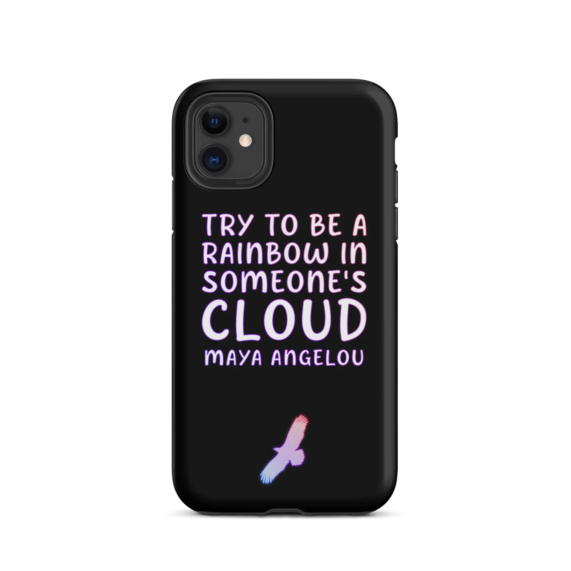 Try To Be A Rainbow Atlas Quote Tough iPhone® Case product image (2)