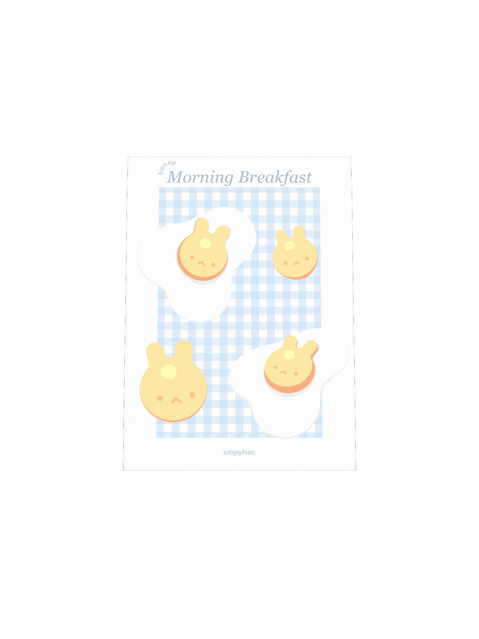 Bunny Morning Breakfast (Blue) Print product image (5)