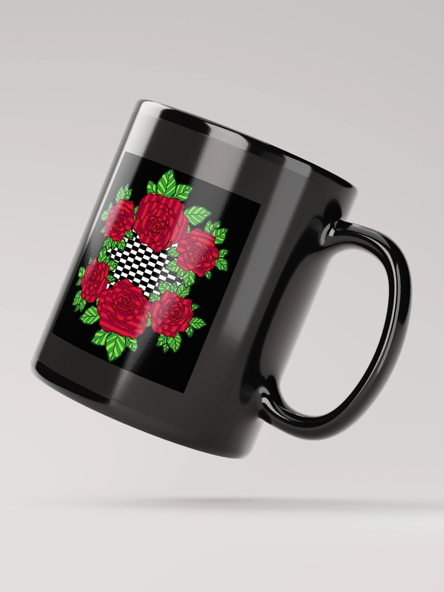 Black Glossy Mug (Rose-Black) product image (4)