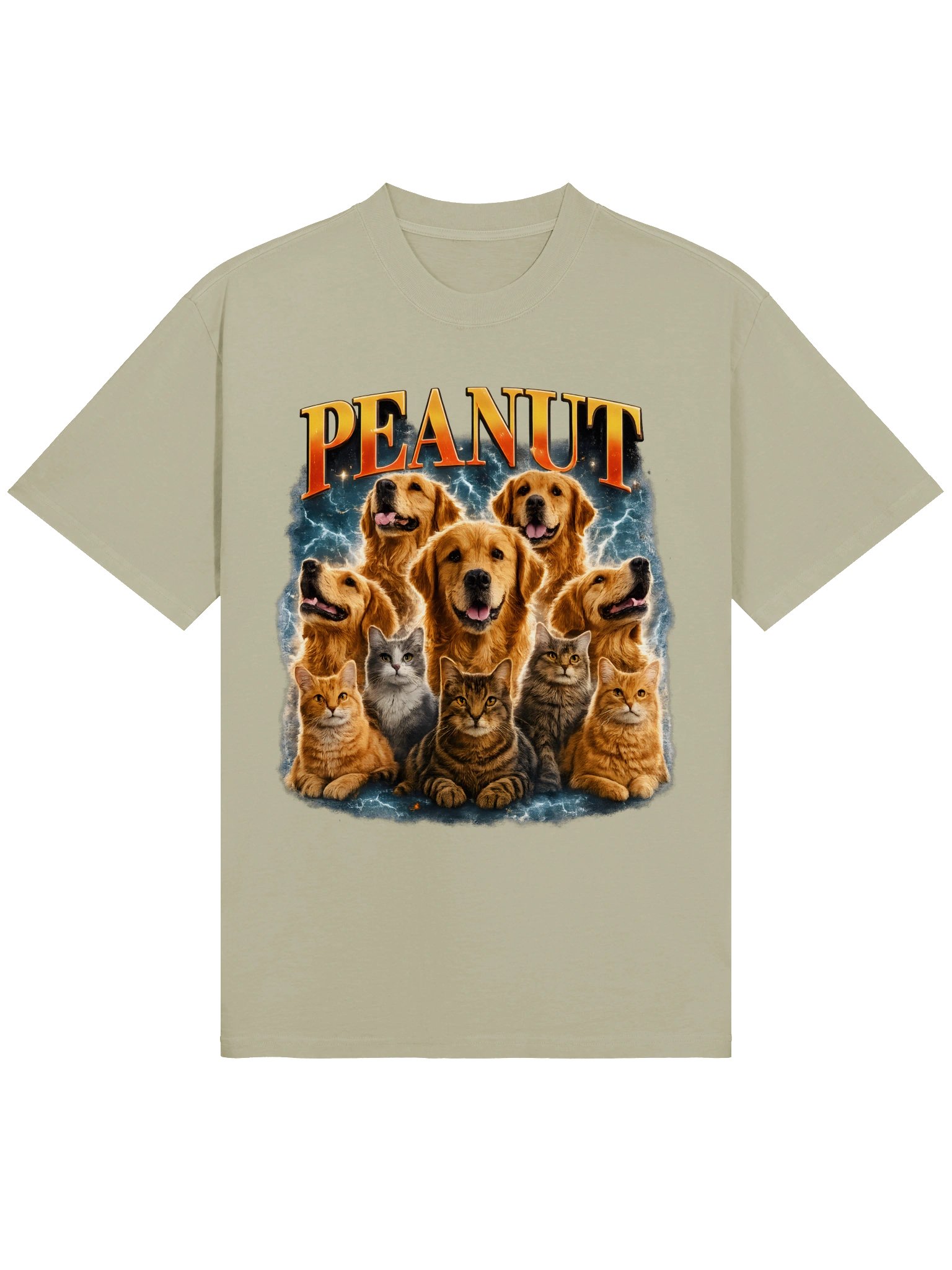 PEANUT – Golden Retriever & Cat Vintage Graphic T-Shirt product image (1)