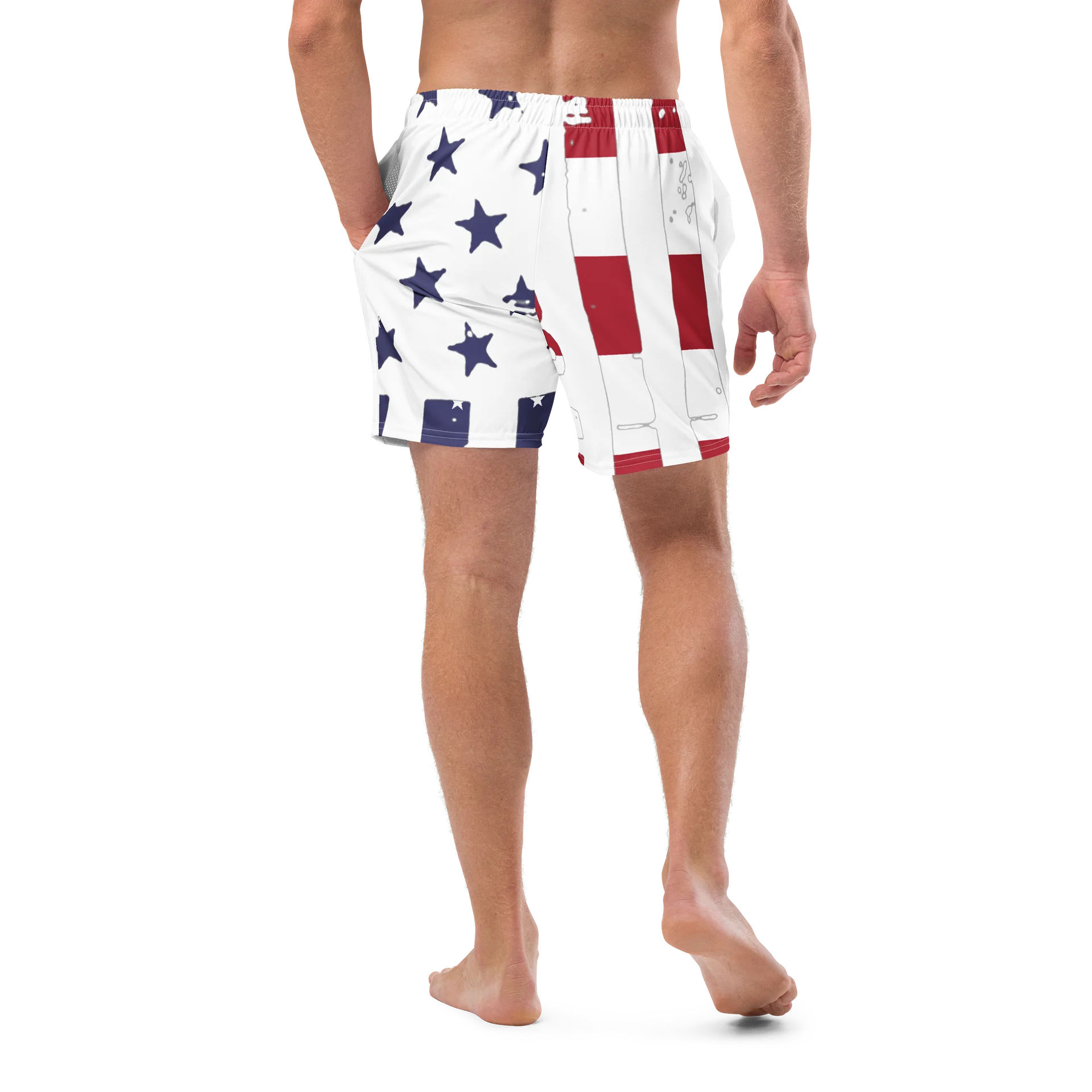 Abstract Stars & Stripes Swim Trunks product image (10)