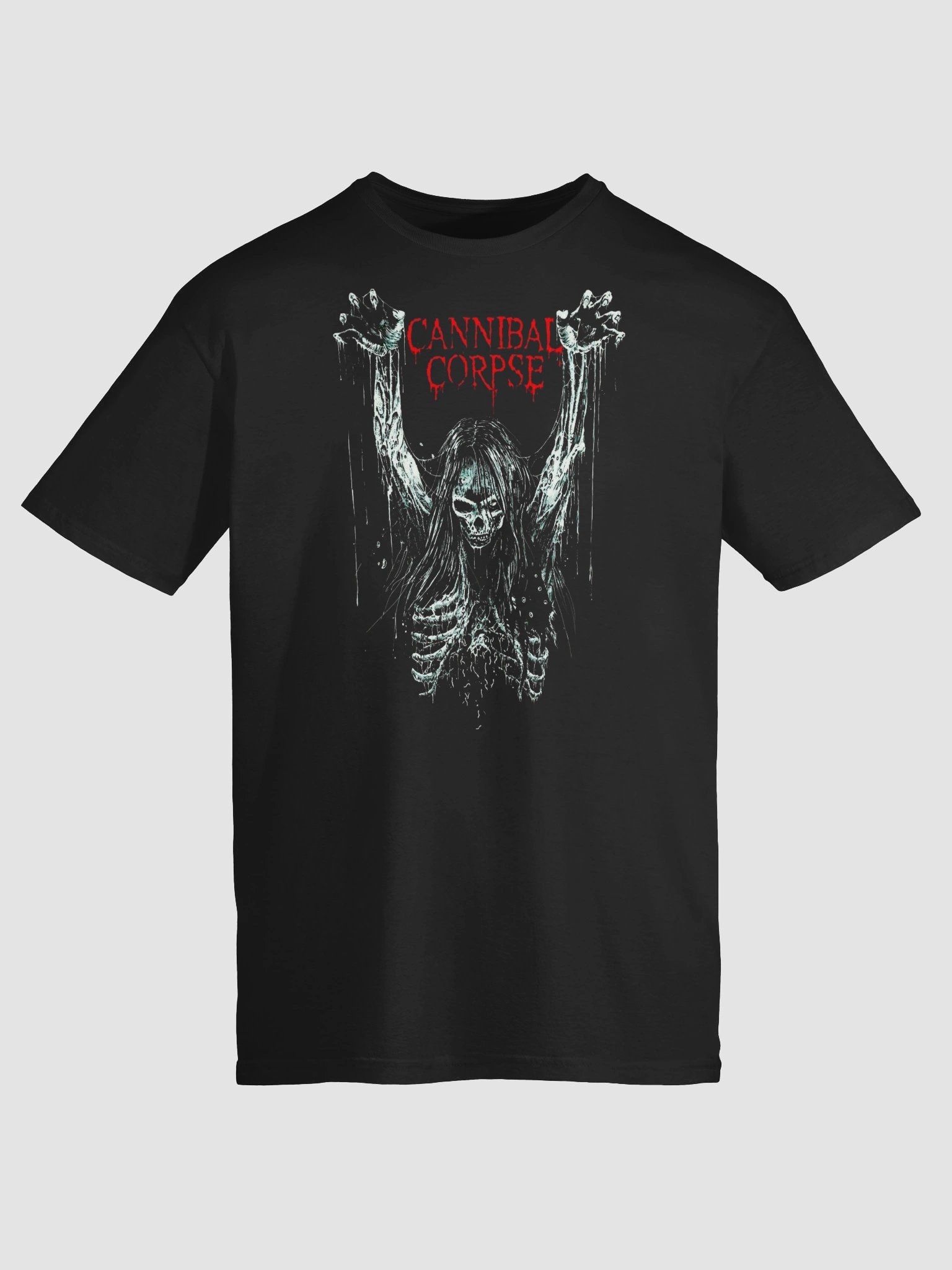 Cannibal Corpse T-Shirt Skeleton Rising Dark Art | Death Metal Graphic Tee Corpsegrinder | Extreme Metal Collector Black Shirt product image (7)