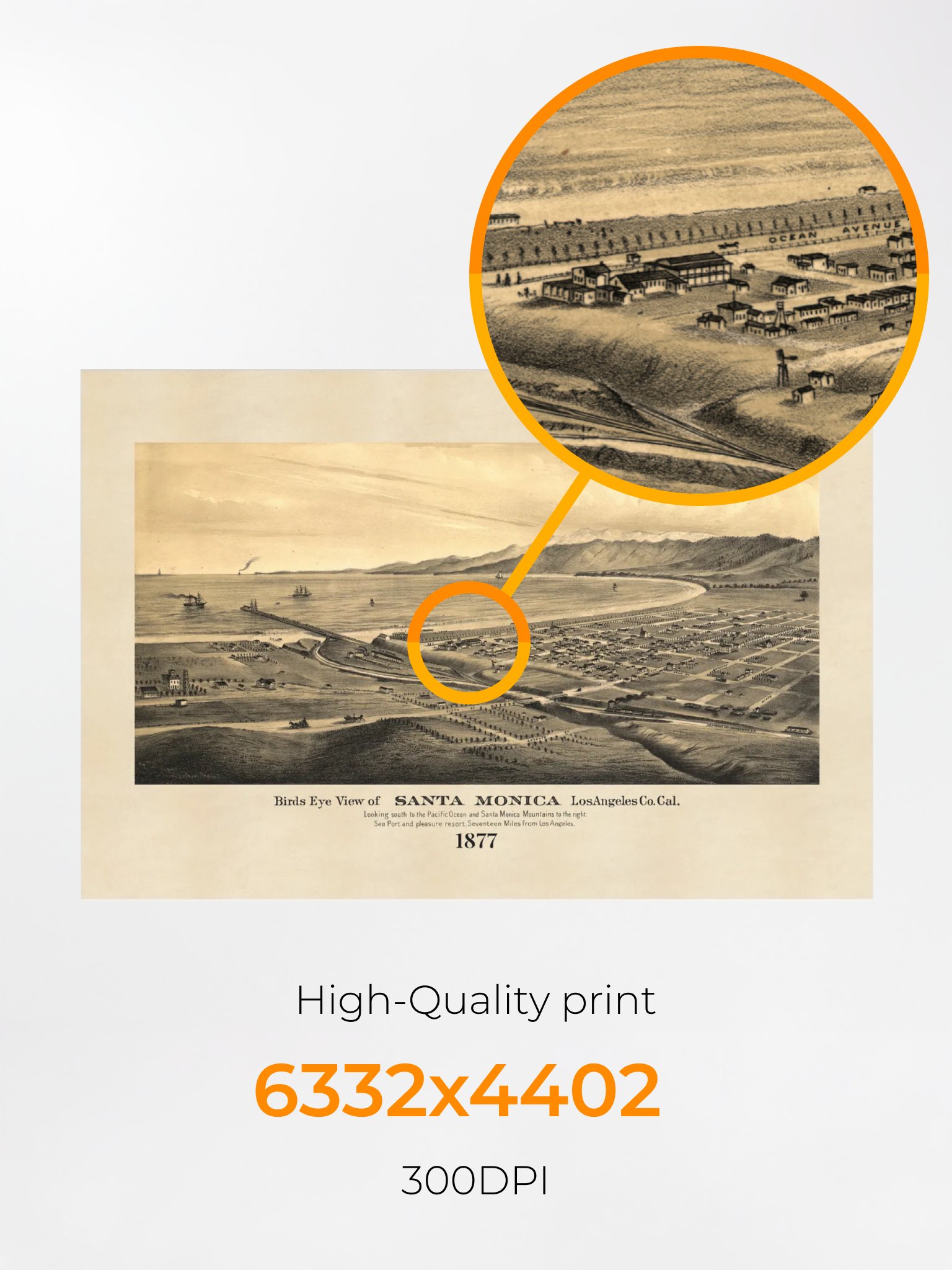 Santa Monica 1877 (Unframed Poster Print) product image (6)