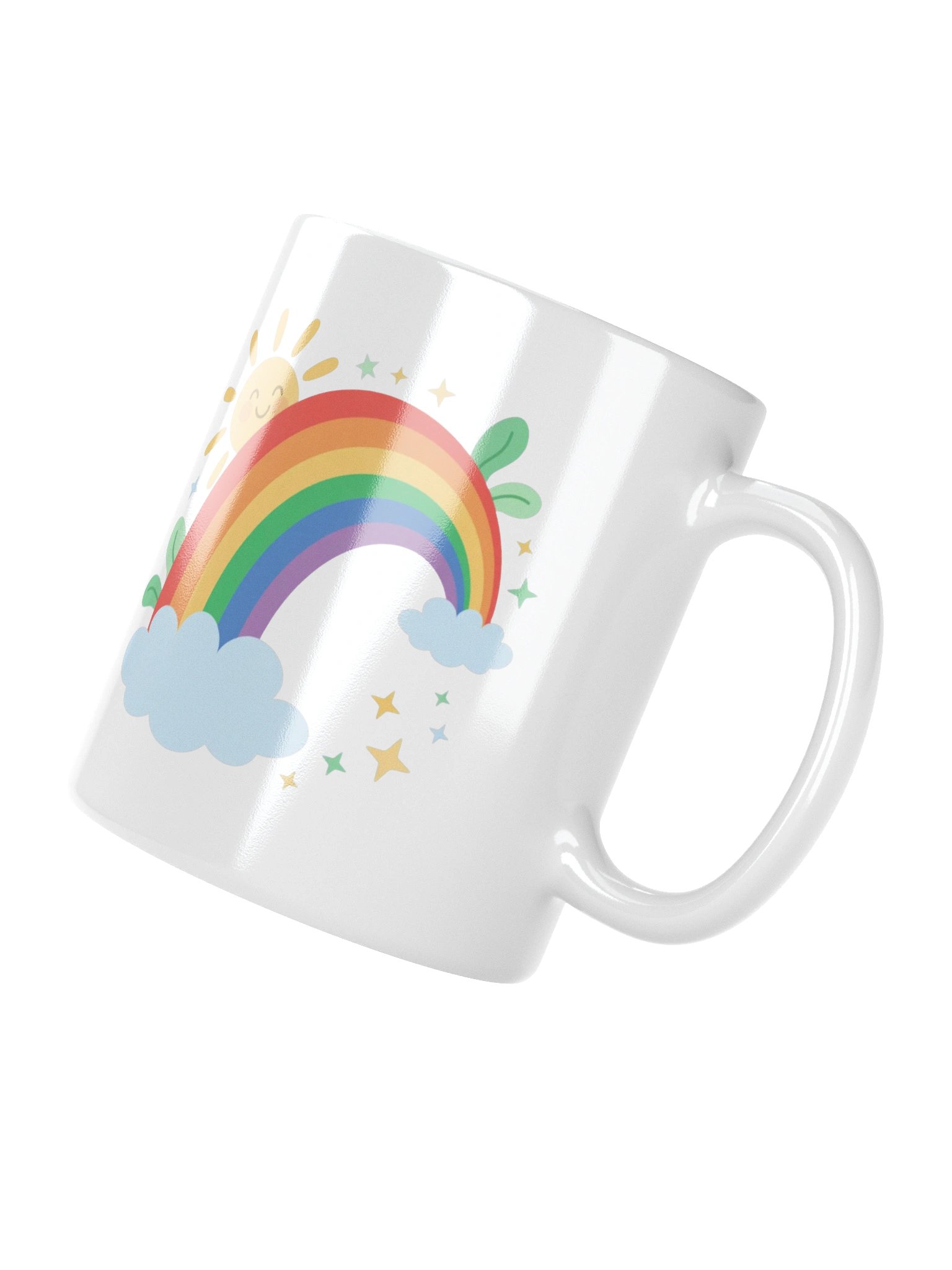 Rainbow Sun and Clouds Coffee Mug product image (12)