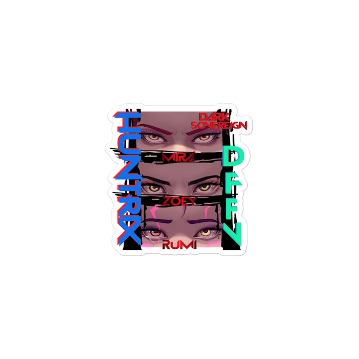 huntrix staredown sie cut sticker product image (2)