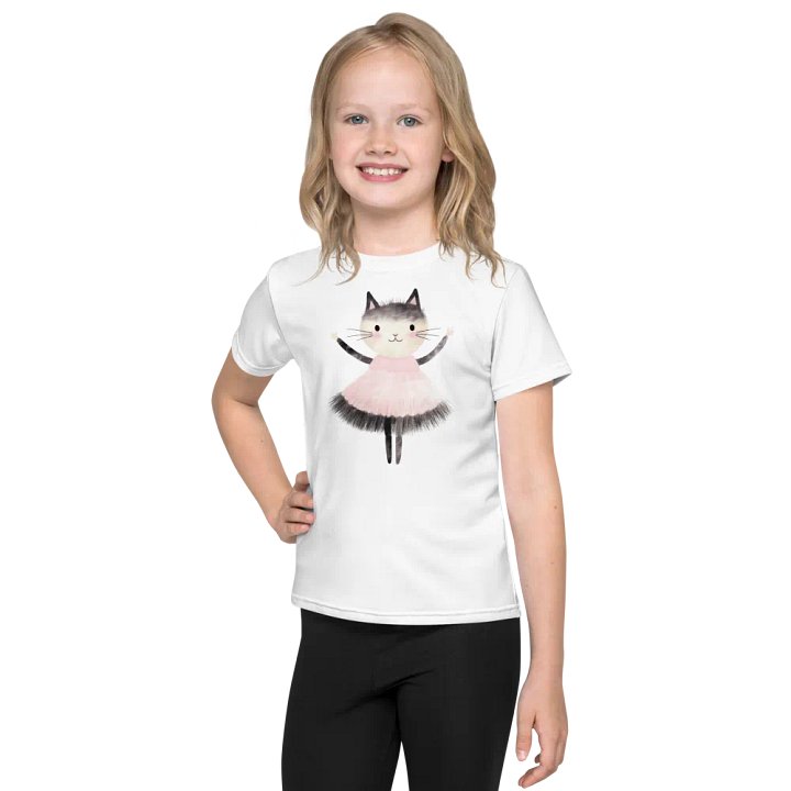 Girl's Purrfect Ballerina Printed T-Shirt product image (1)
