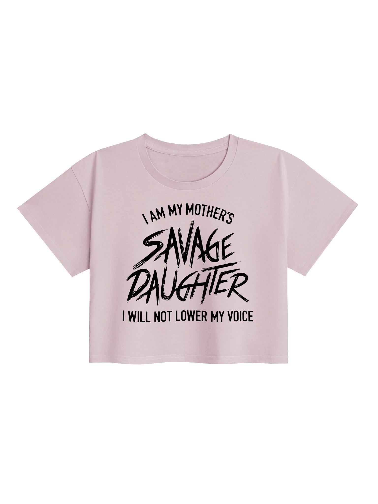 Savage Daughter Crop Top (black print) product image (1)