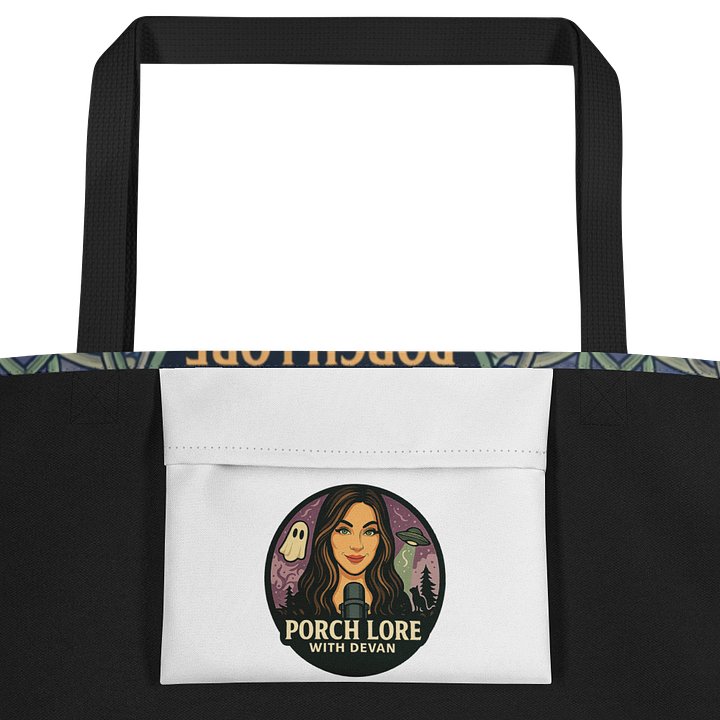 PORCH LORE DEVAN PERIWINKLE MOTH LARGE TOTE BAG product image (2)