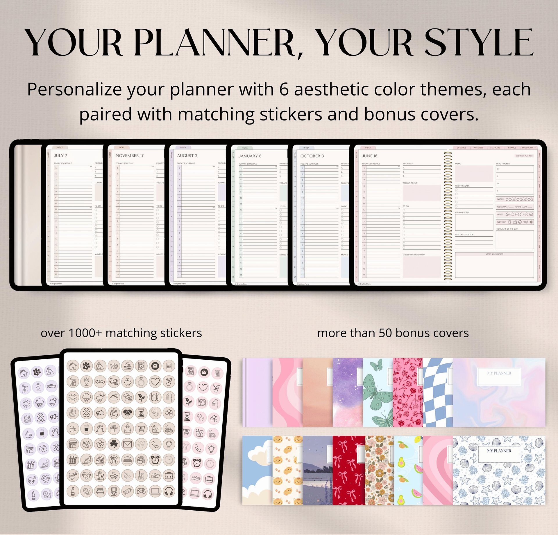 Digital Planner Undated, iPad & Android Planner product image (8)