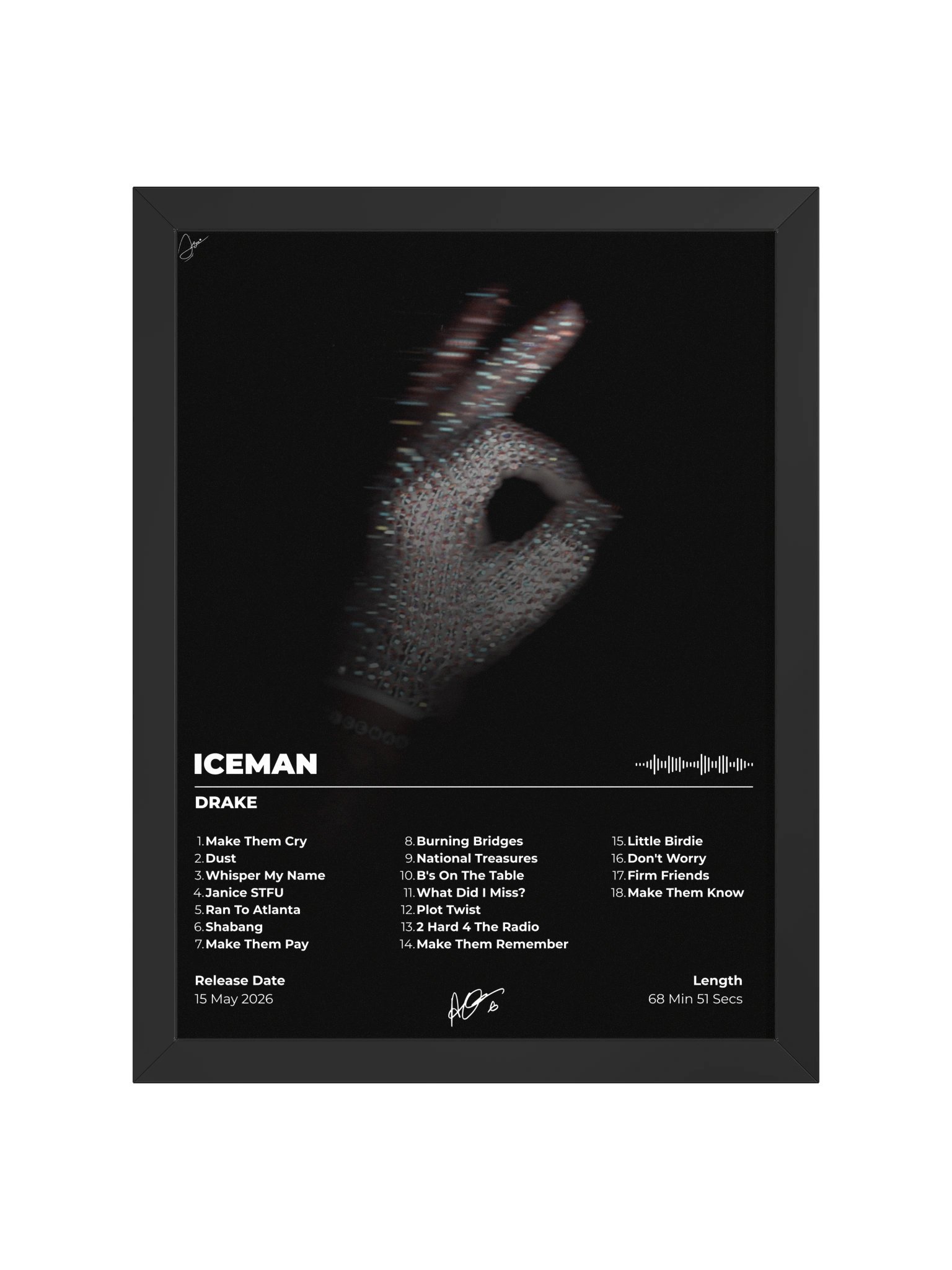 ICEMAN Drake Album Cover Framed Poster product image (2)