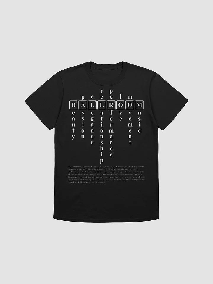Ballroom Dancer Crossword T-shirt (white print) product image (2)