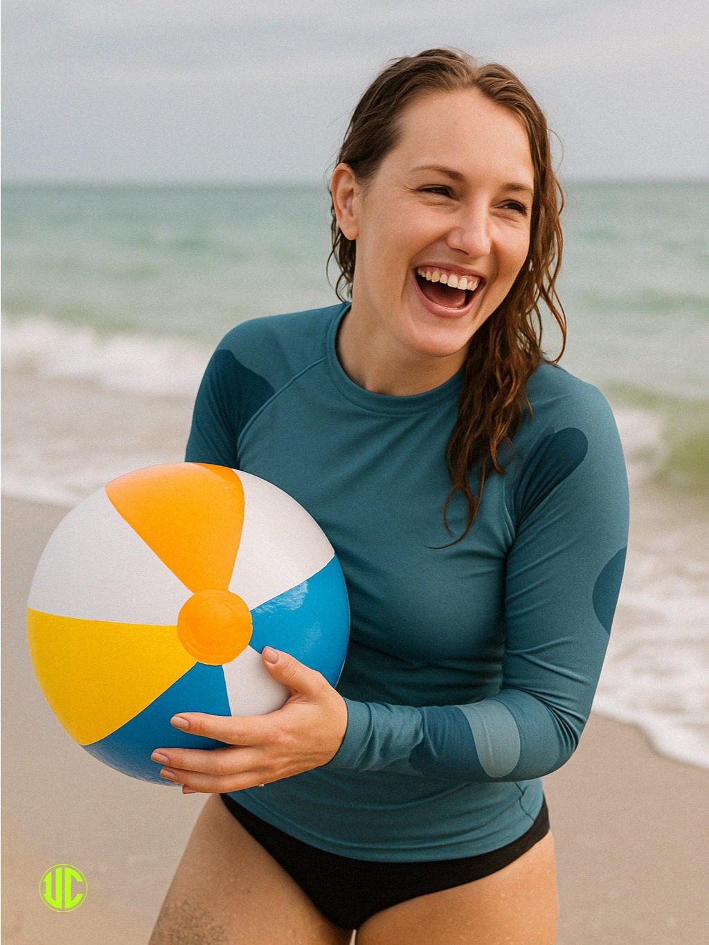 Zahra's Ocean Wave Camo – Women’s Rash Guard product image (5)
