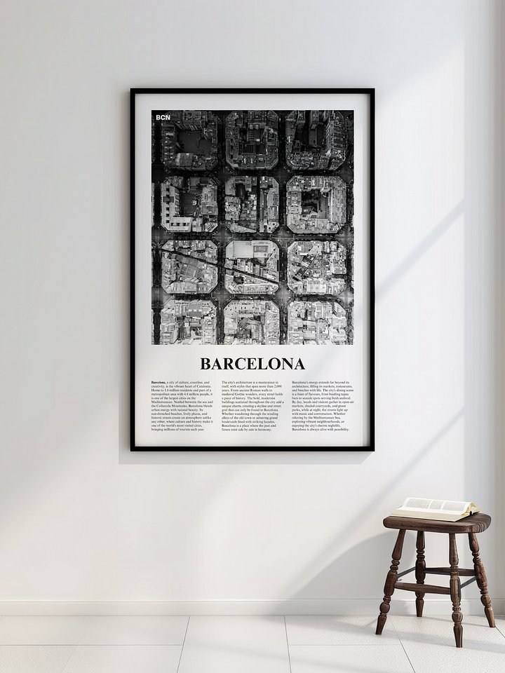 Barcelona 04 Newspaper Poster | Framed product image (2)